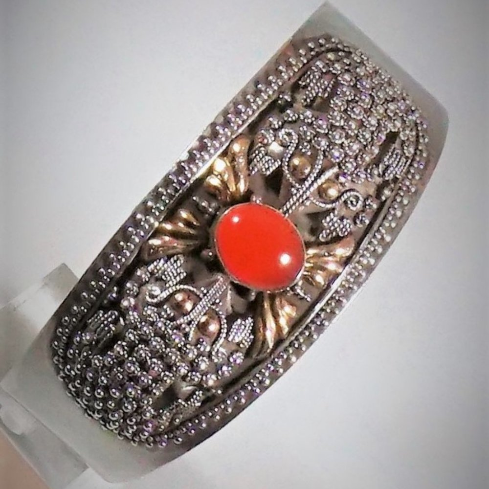 Vintage- Sterling Silver Bracelet / Cuff, Handmade